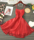 Cute Tulle Backless Short Dress Mini Dress HZ1022