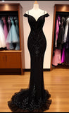Charming Mermaid Lace Black Prom Dress Long Prom Dresses HZ1022