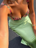 Vintage Mermaid Straps Birthday Party Dresses Ankle Length Bud Green Prom Dresses HZ1022