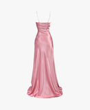 Simple Mermaid Floor Length Prom Dress With Slit 22th Birthday Outfit HZ1022