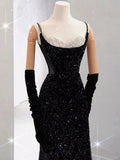 Beautiful Mermaid Straps Slit Burgundy Long Prom Dress HZ1022