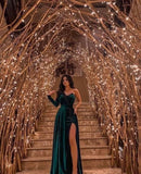 Dark Green Prom Dresses Sleeveless Strapless Velvet 17th Birthday Outfits HZ1022