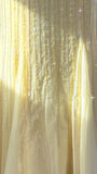 Elegant Pale Yellow Mermaid Strapless Backless Beaded Chiffon Long Prom Dress Evening Dress HZ1022