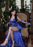 Modest Sweetheart Satin Slit Prom Dresses 21th Birthday Outfits HZ1022