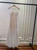 Elegant A-line Strap Pearl Tulle Long Prom Dress Evening Dress HZ1022