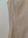 Elegant A-line Strap Pearl Tulle Long Prom Dress Evening Dress HZ1022