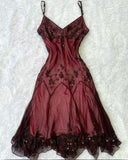 Vintage A line Straps Dark Pink Prom Dresses 22th Birthday Outfit HZ1022