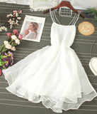 Cute Tulle Backless Short Dress Mini Dress HZ1022
