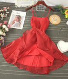 Cute Tulle Backless Short Dress Mini Dress HZ1022