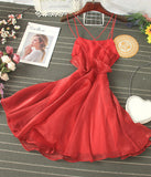 Cute Tulle Backless Short Dress Mini Dress HZ1022