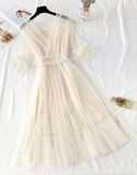 A Line Two Pieces Tulle Dress With Sequins HZ1022