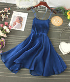 Cute Tulle Backless Short Dress Mini Dress HZ1022