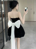 cute a line black strapless homecoming dress 18th birthday outfits HZ1022