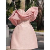 Simple Sheath Straps Pink Homecoming Dresses 16th Birthday Outfits HZ1022