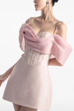 Simple Sheath Straps Pink Homecoming Dresses 16th Birthday Outfits HZ1022