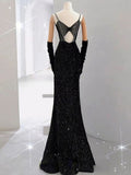Beautiful Mermaid Straps Slit Burgundy Long Prom Dress HZ1022