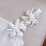 Three-Dimensional Embroidery Card Small White Dress Dress Dress Dress Collar Slim Thin Sling Skirt 68729