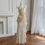 Qtevry Pavilion Lira 2025 Summer New Beige Top With A Dress Suit Female 71452+51368