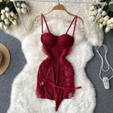 Sexy spaghetti straps summer tight dress women's dress HZ1022