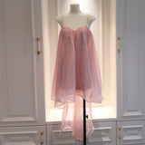 French Temperament Sling Tset-Soon Dress Three-Dimensional Embroidered Squint Fairy Tau Ceremony Ponbo Skirt 69541