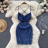 Sexy Tight Dress Summer Backless Women Holiday Dress HZ1022