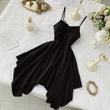 Sexy Irregular Design Spaghetti Straps Short Women Dress HZ1022