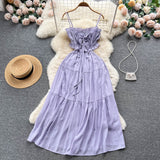 Sexy Spaghetti Straps Hot Backless Beach Dress Women Holiday Dress HZ1022