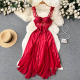 Sexy Spaghetti Straps Hot Lace Dress Women Holiday Dress HZ1022