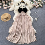 Sexy Spaghetti Straps Backless Dress Women Summer Holiday Dress HZ1022