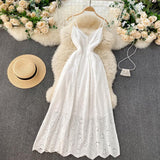 Sexy Spaghetti Straps Hot Lace Backless Dress Women Holiday Dress HZ1022