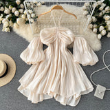 Sweet Halter Summer Short Dress Women Holiday Dress HZ1022