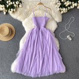 Cute A line Sleeveless Tulle Dress Beach Summer Holiday Dress HZ1022