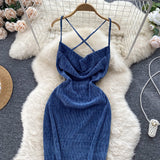 Sexy Tight Dress Summer Backless Women Holiday Dress HZ1022
