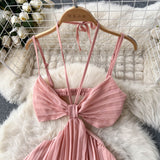 Sexy A line Sleeveless Pink Summer Holiday Dress HZ1022