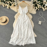 Cute A line Sleeveless Tassel Dress Beach Summer Holiday Dress HZ1022