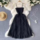 Cute A line Sleeveless Tulle Dress Beach Summer Holiday Dress HZ1022
