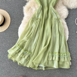 Cute A line Sleeveless Backless Mint Green Summer Holiday Dress HZ1022