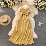 Sexy A line spaghetti straps sage green summer dress women's dress HZ1022