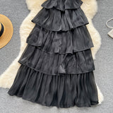 Sexy Spaghetti Straps Ruffles Dress Summer Women Holiday Dress HZ1022