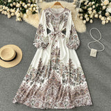 simple long sleeves summer women's dress HZ1022