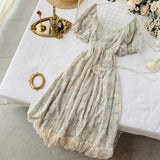 Cute lace dress women's dress HZ1022