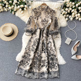 Cute long sleeves lace dress women's dress HZ1022
