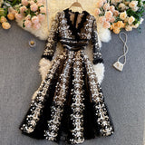 Cute embroidery floral dress women's dress HZ1022