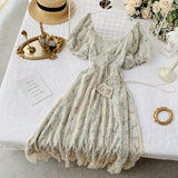 Cute lace dress women's dress HZ1022