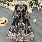 simple long sleeves summer women's dress HZ1022