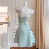 Qtevry Bow Bow To The Waist-Up Temperament Famous Birthday Dress Small Sling With Dress 68473