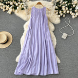 Simple Scoop Summer Beach Dress Women Holiday Dress HZ1022