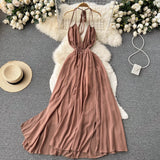 Sexy Spaghetti Straps Backless Summer Beach Dress Hot Women Dress HZ1022