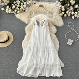 Sexy Spaghetti Straps Boho Lace Dress Women Holiday Dress HZ1022