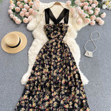 Cute Floral Summer Beach Women Dress HZ1022
